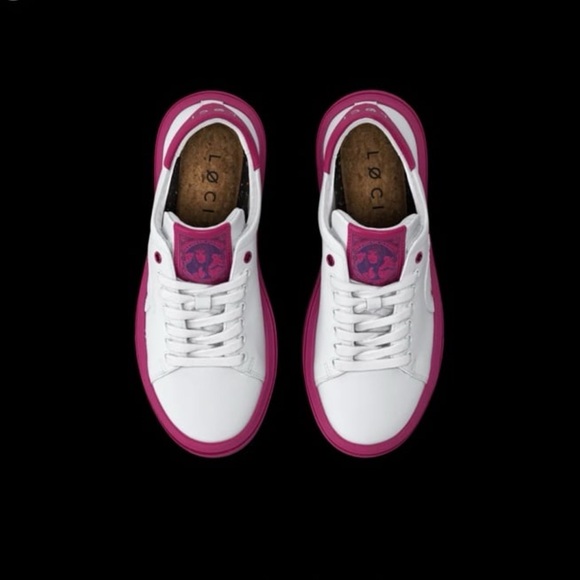 Nicki Minaj Loci The Pink Print White Fushia Purple Shoes New Womans Designer - Picture 5 of 12